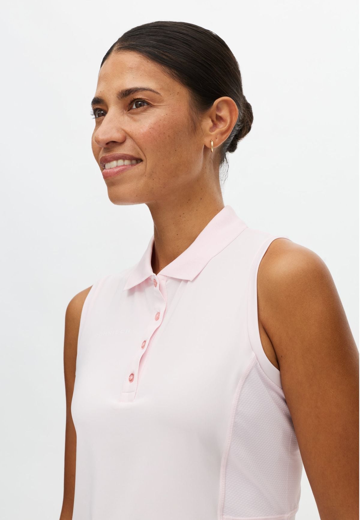 Nicky Sleeveless Poloshirt, Cradle Pink