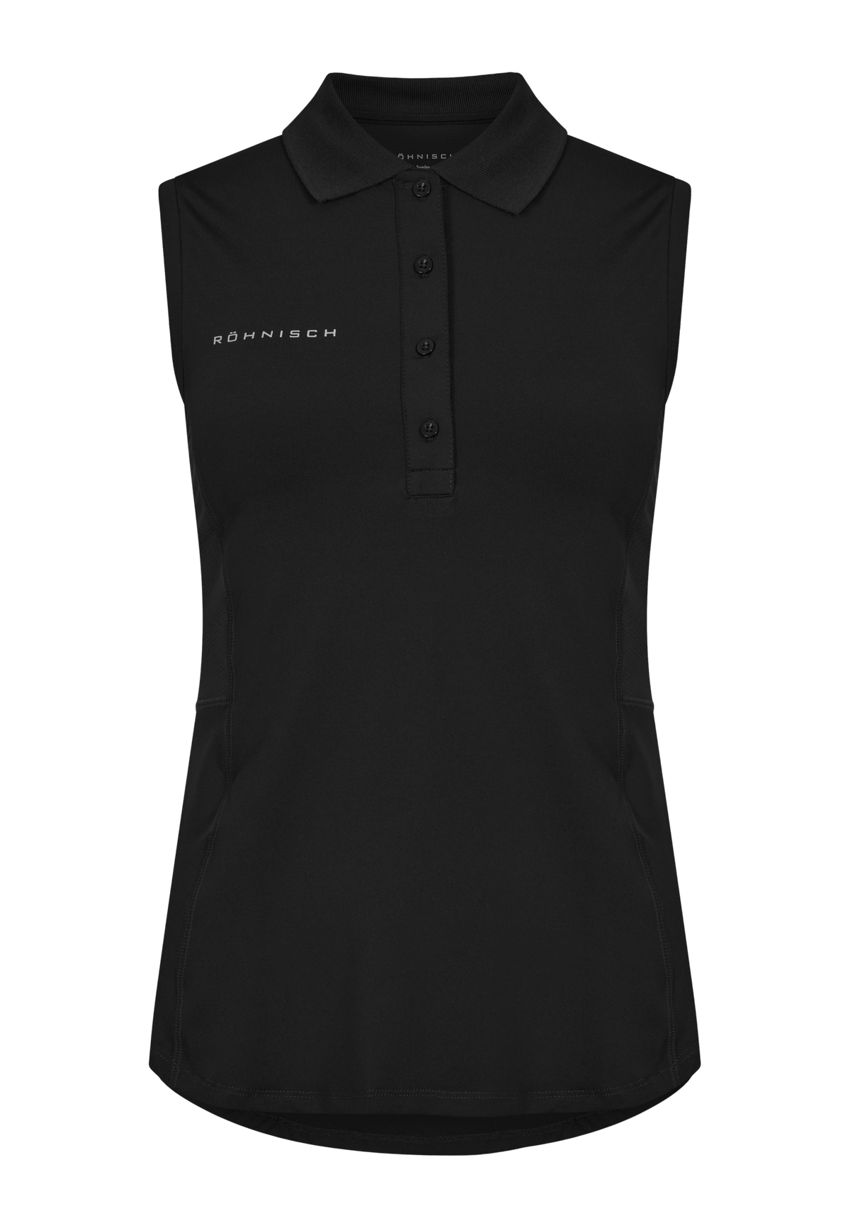Nicky Sleeveless Poloshirt, Black