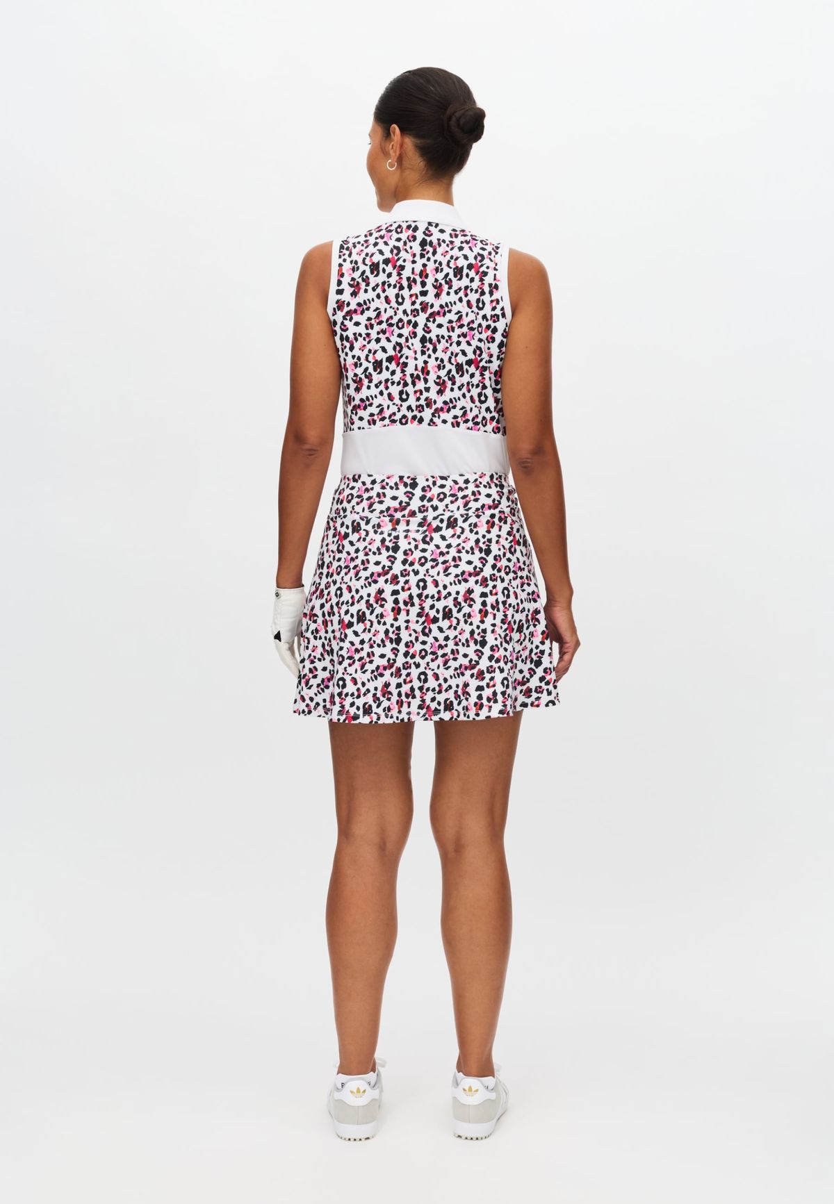 Nicky Sleeveless Poloshirt, Leo Pink/Beet