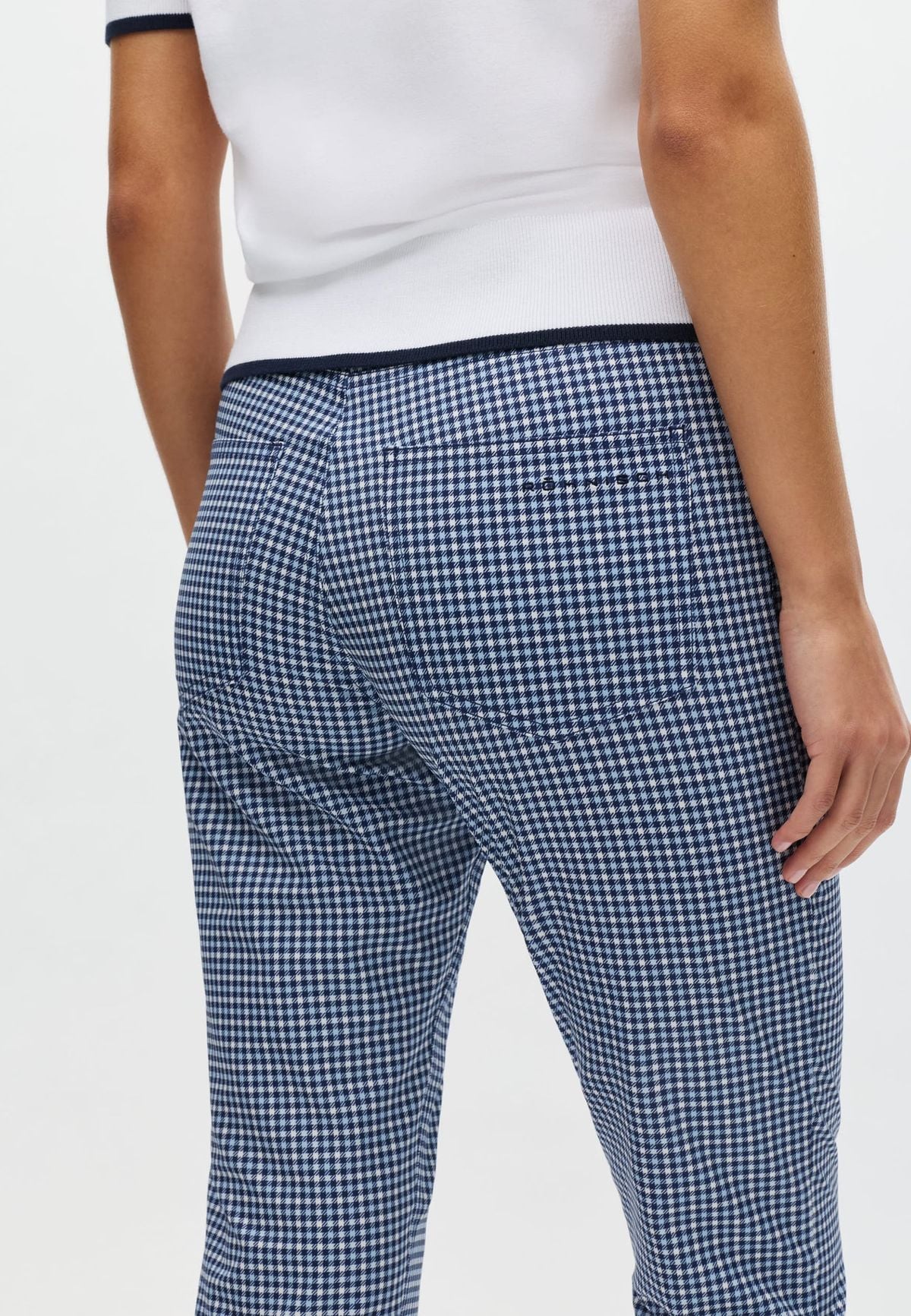 Chie Comfort Pants 30, Minicheck Skyway