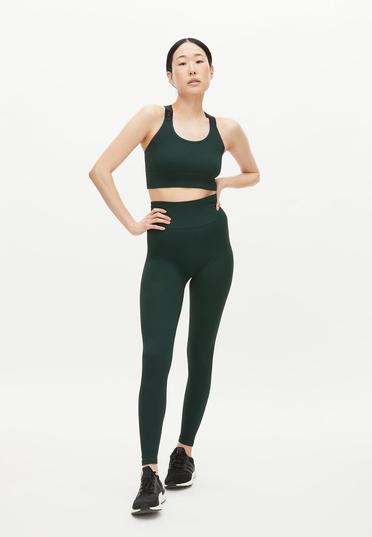 Seamless Rib Tights, Scarab
