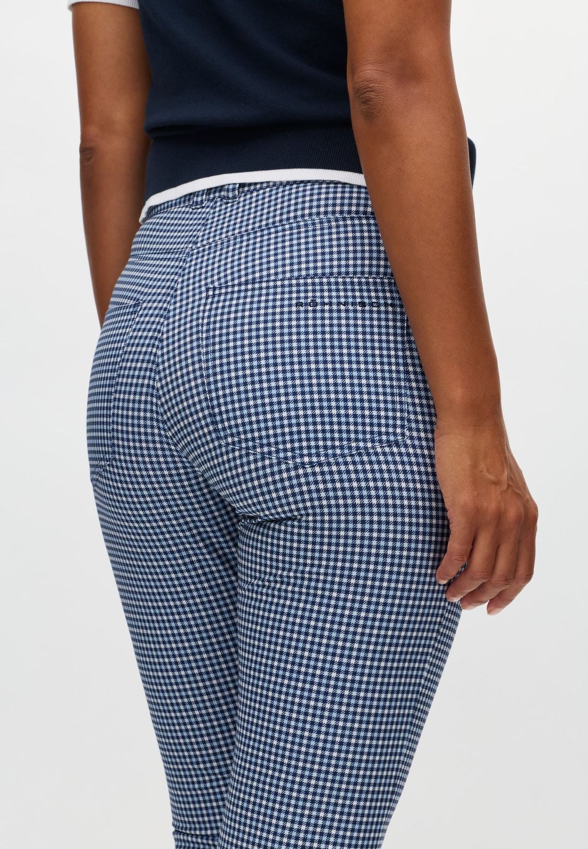 Chie Comfort Pants 32, Minicheck Skyway