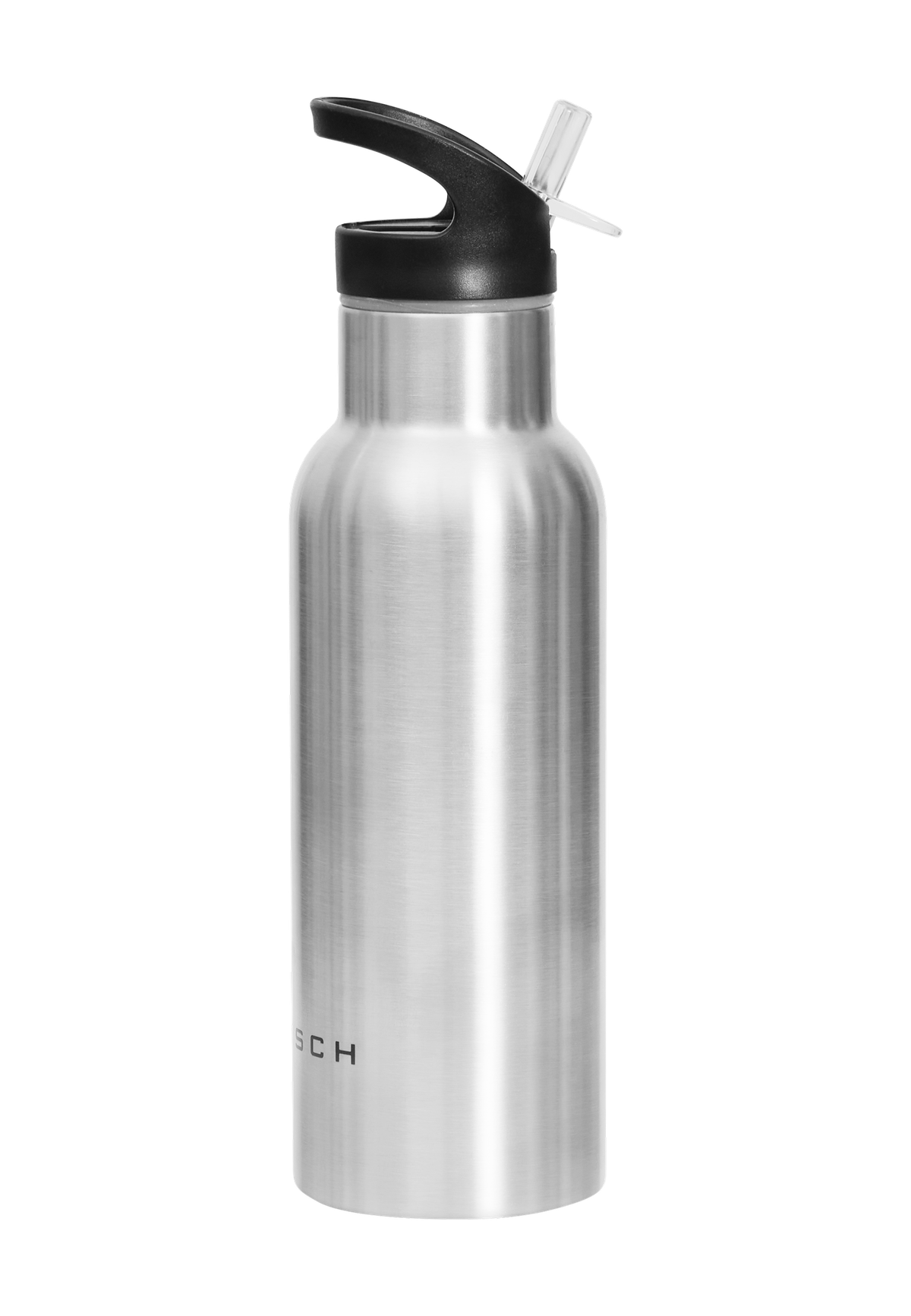 Straw Water Bottle, Silver