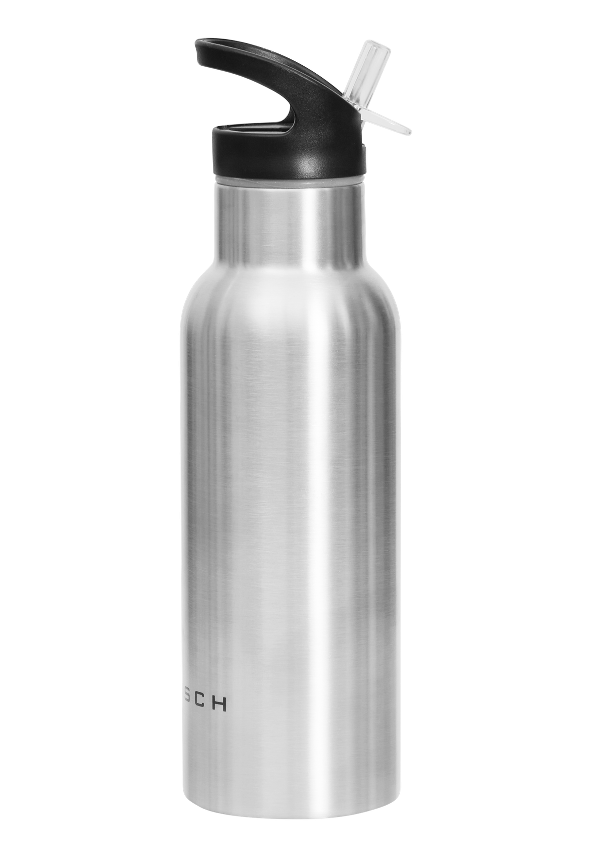 Straw Water Bottle, Silver