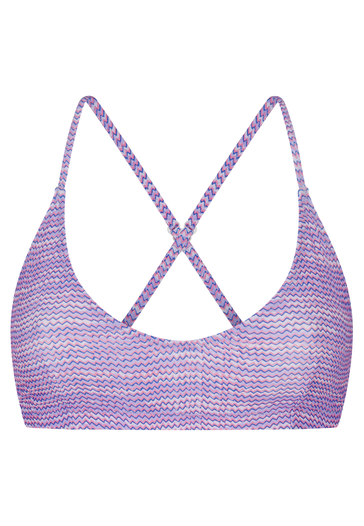 Simi Bikini Top, Zigzag Purple