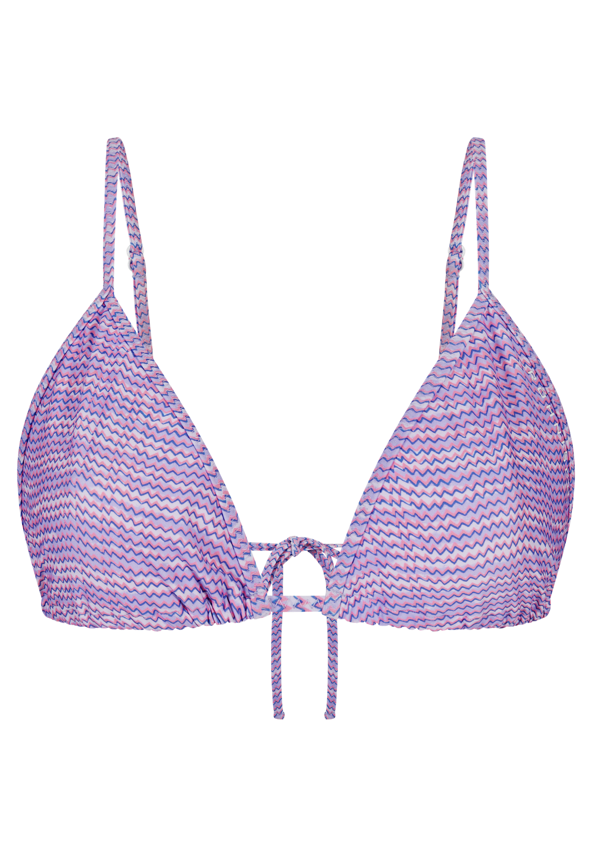 Tiwa Bikini Top, Zigzag Purple