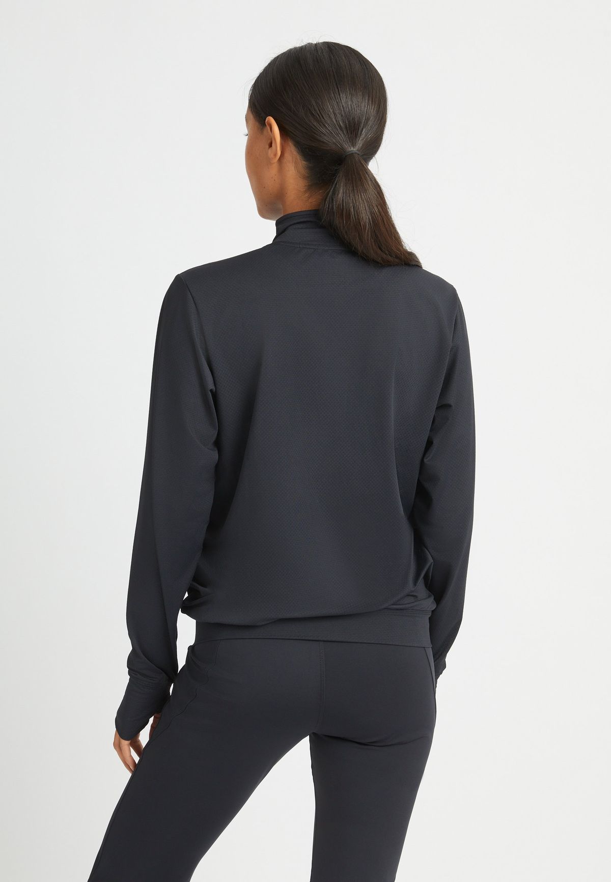 Jacquard Full Zip, Black