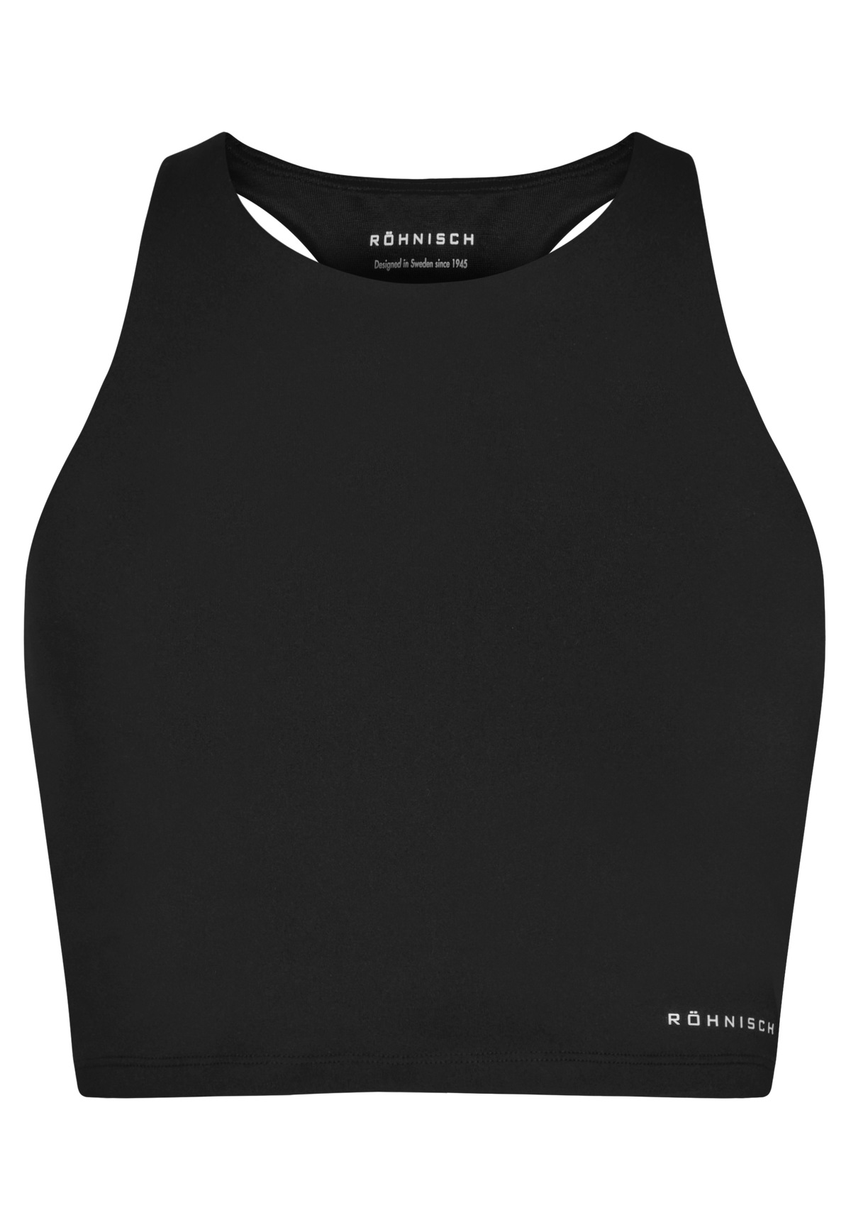 Flattering Cropped Racerback, Black