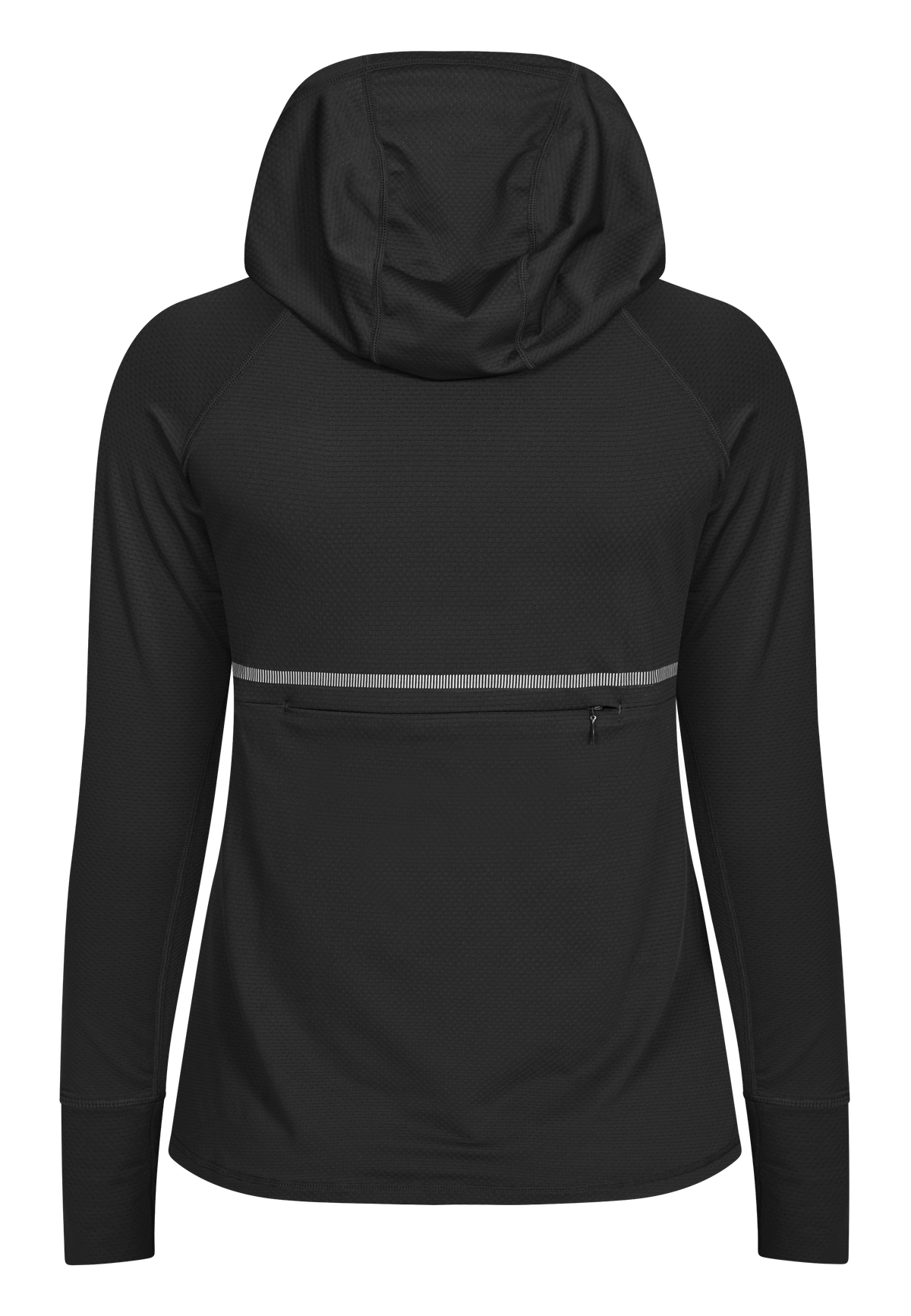 Jacquard Hood Long Sleeve, Black