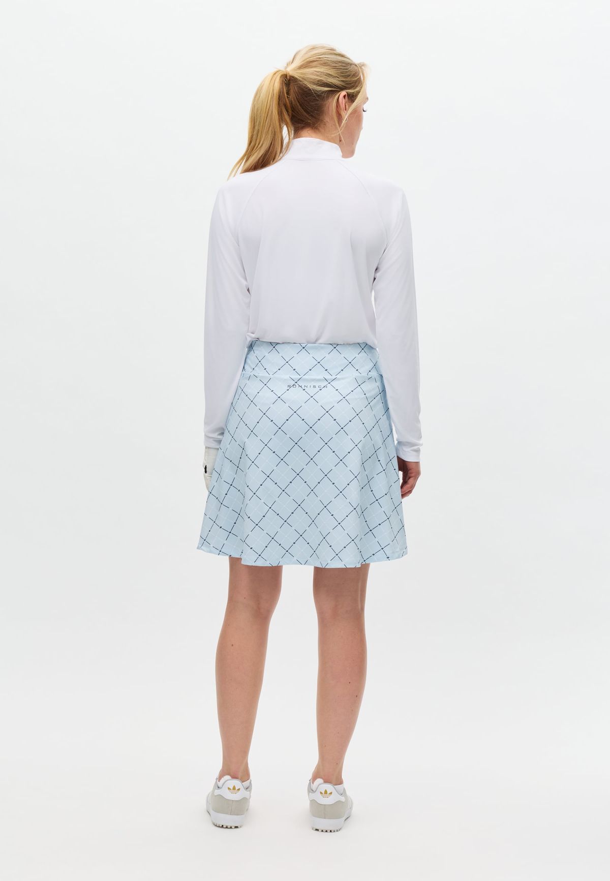 Luna Long Skort, Micro R Check Skyway