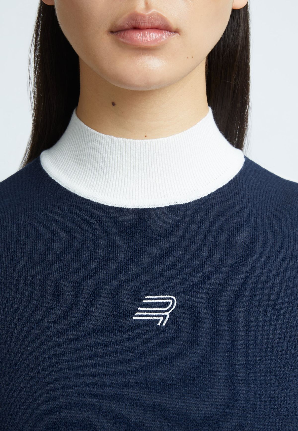 Ana Knitted Top, Navy