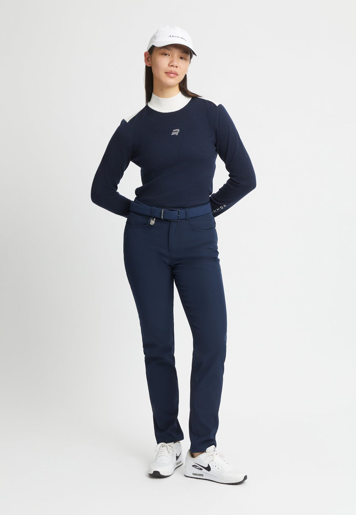 Ana Knitted Top, Navy