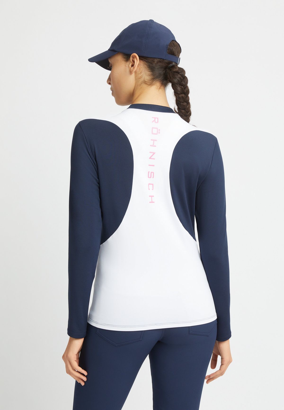 Eyra Brushed Long Sleeve Top, Navy