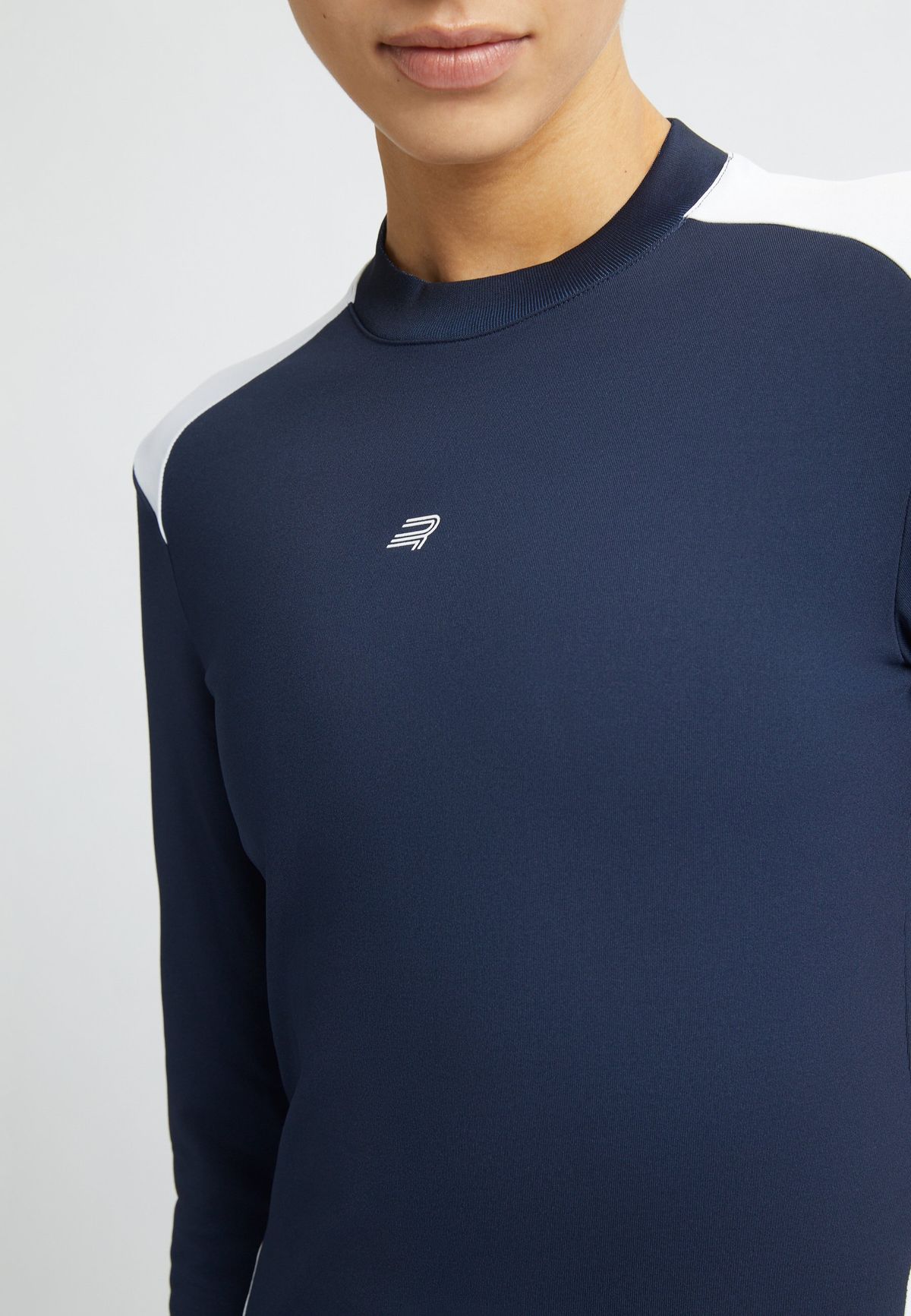 Eyra Brushed Long Sleeve Top, Navy