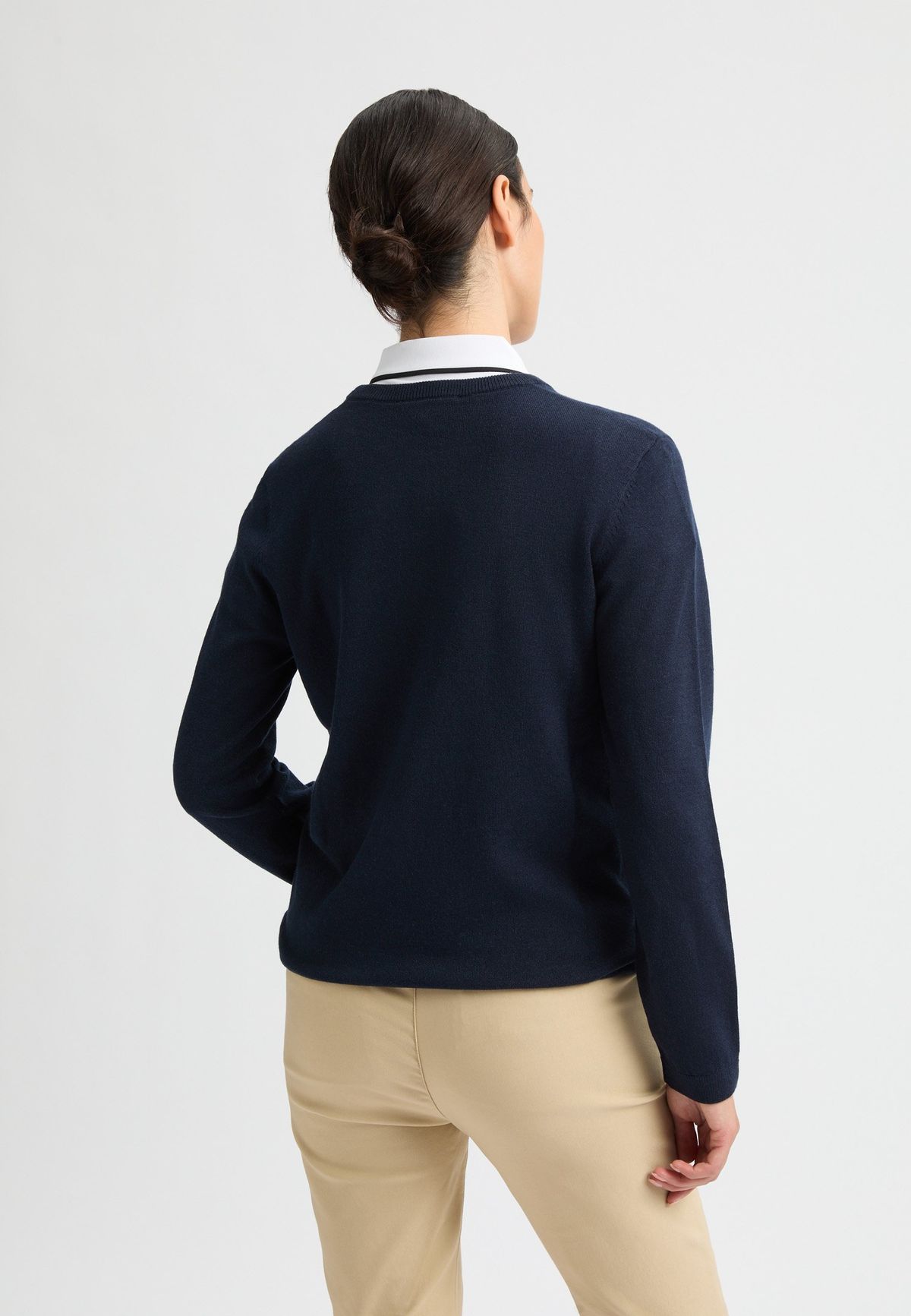 Adela Knitted Sweater, Navy