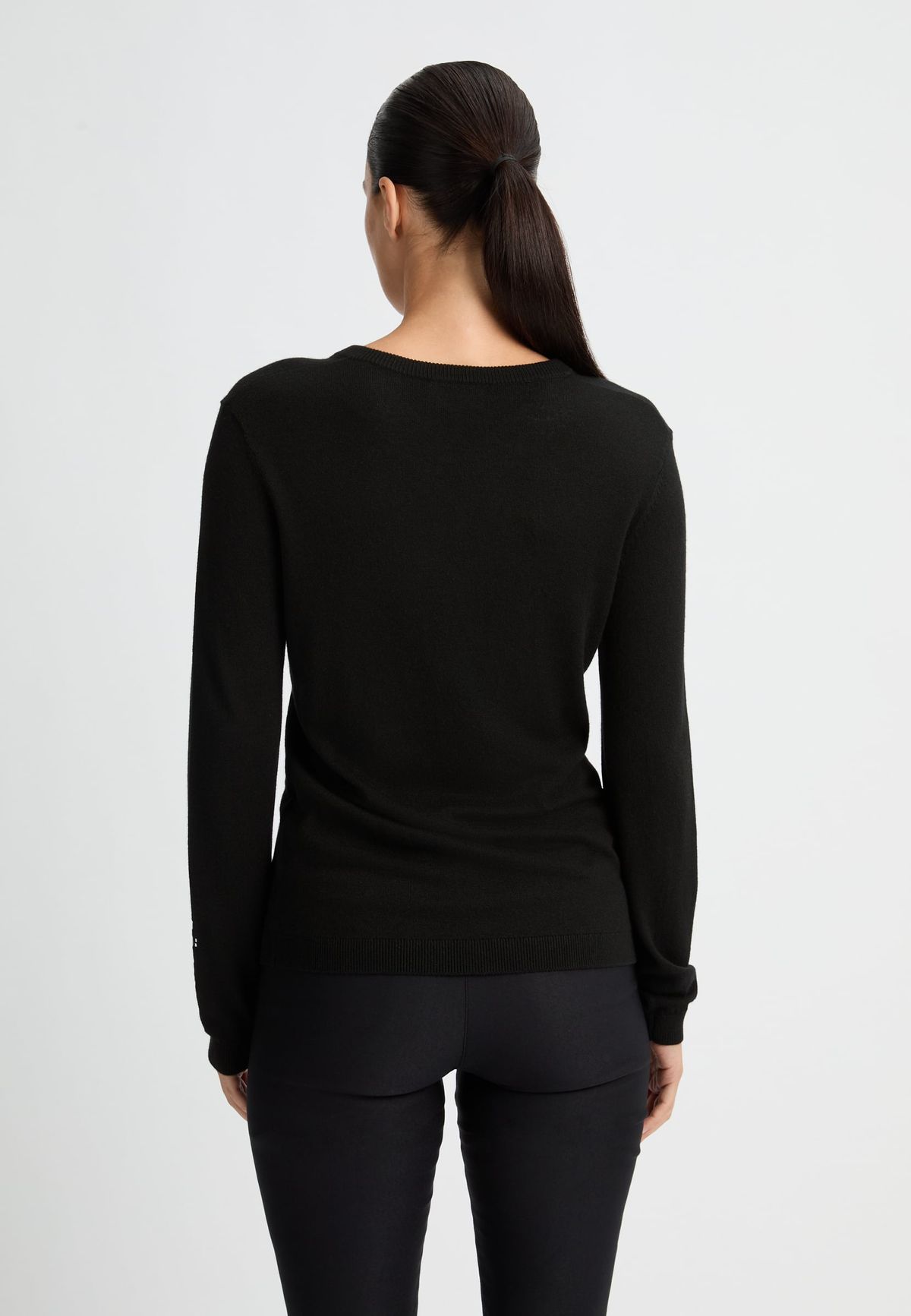 Adela Knitted Sweater, Black