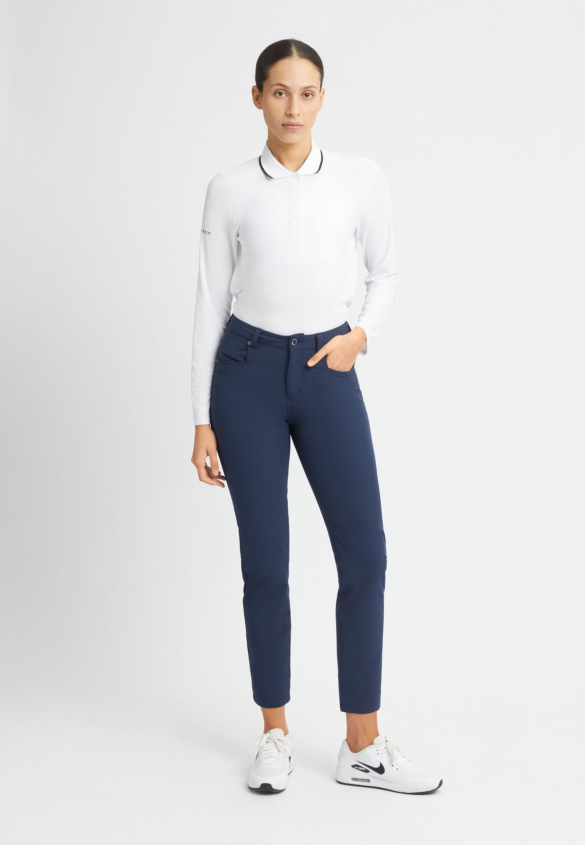 Chie Brushed Pant, Navy