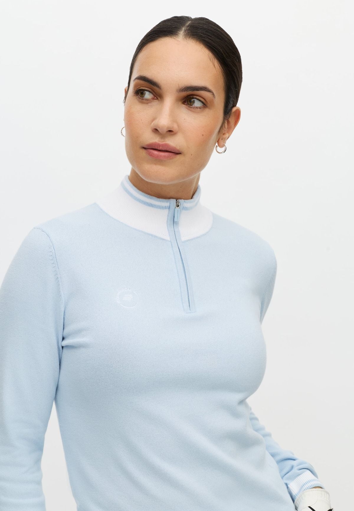 Kora Knitted Half Zip, Skyway