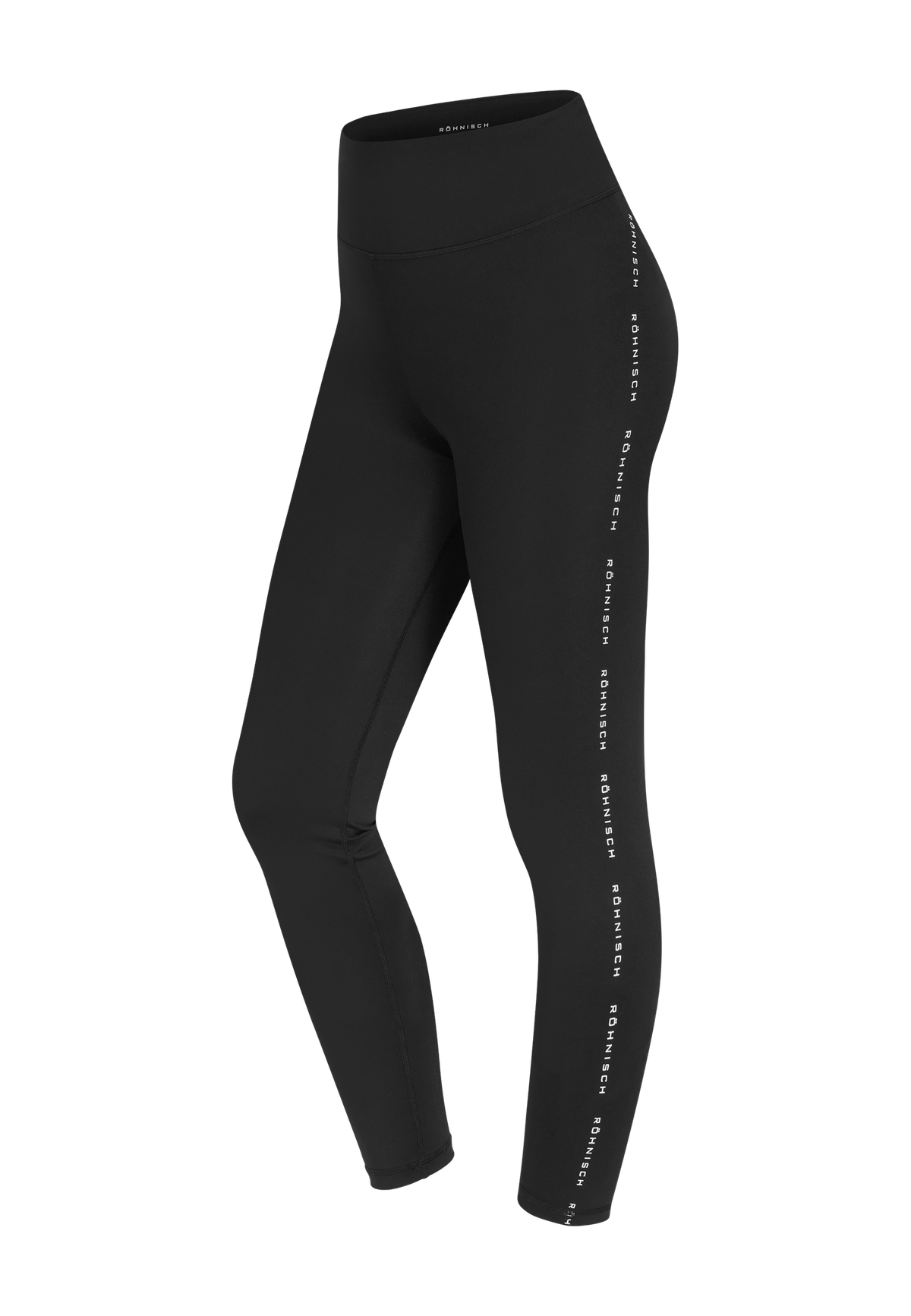 Logo High Waist Tights, Black