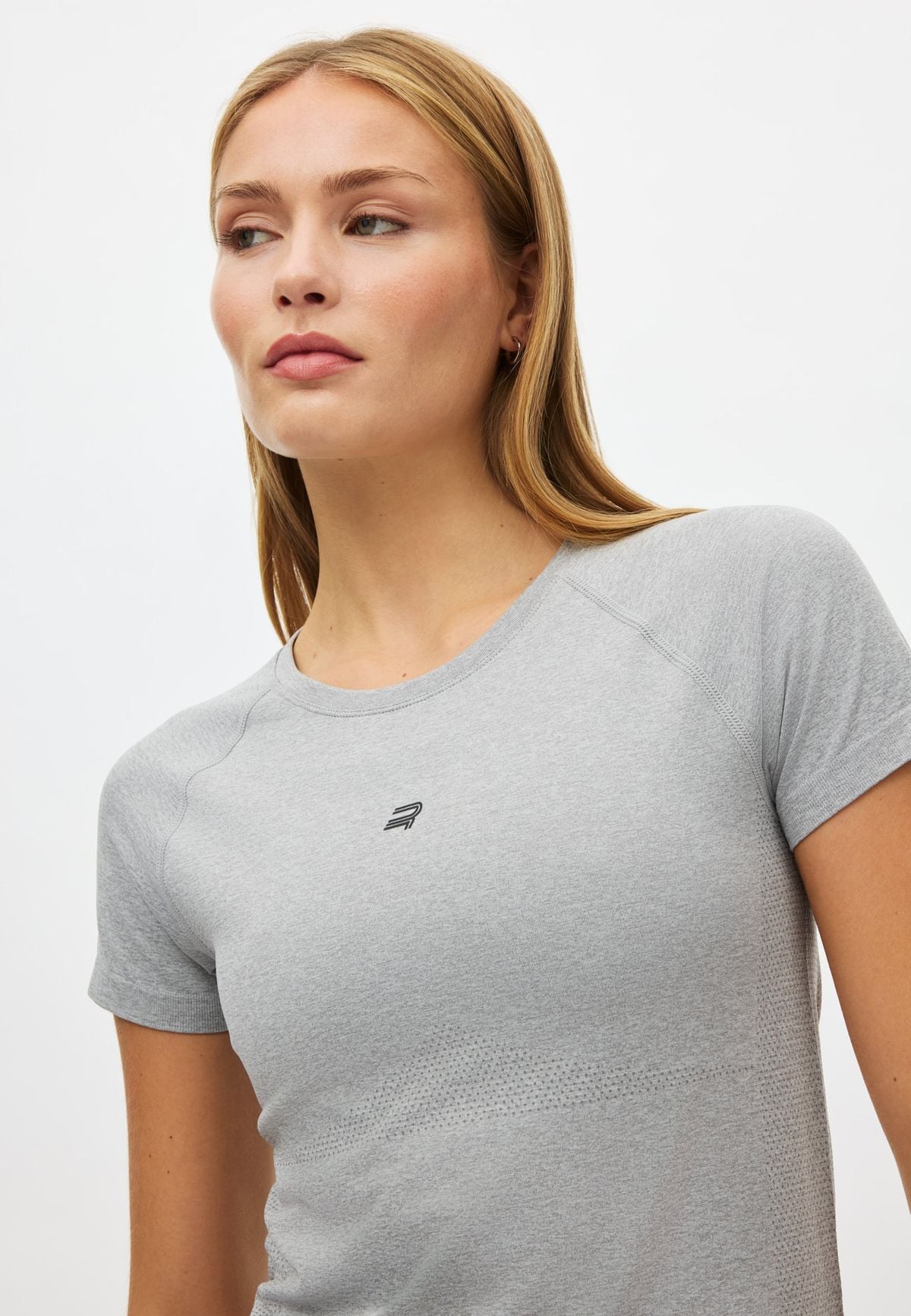 Seamless Flex Tee, Grey Melange