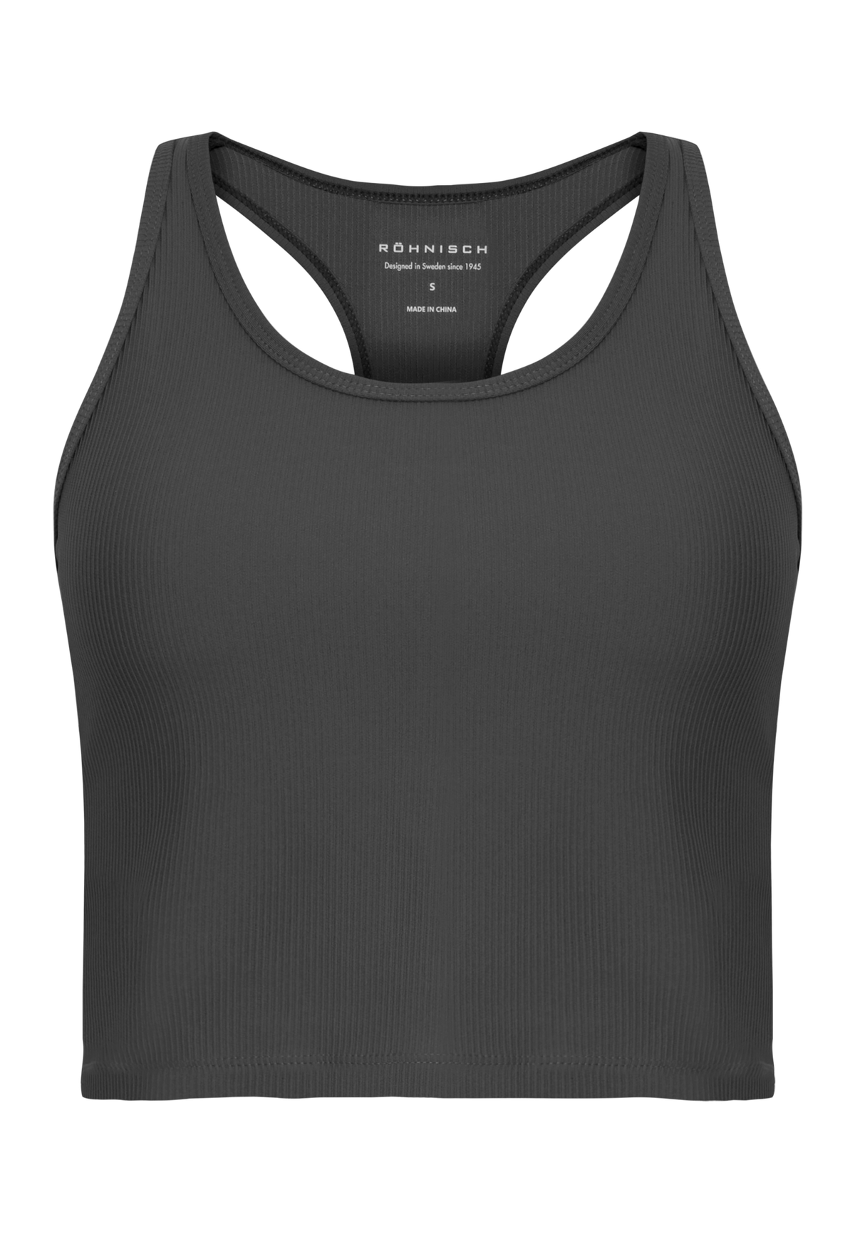 Ribbed R Tank, Dark Shadow