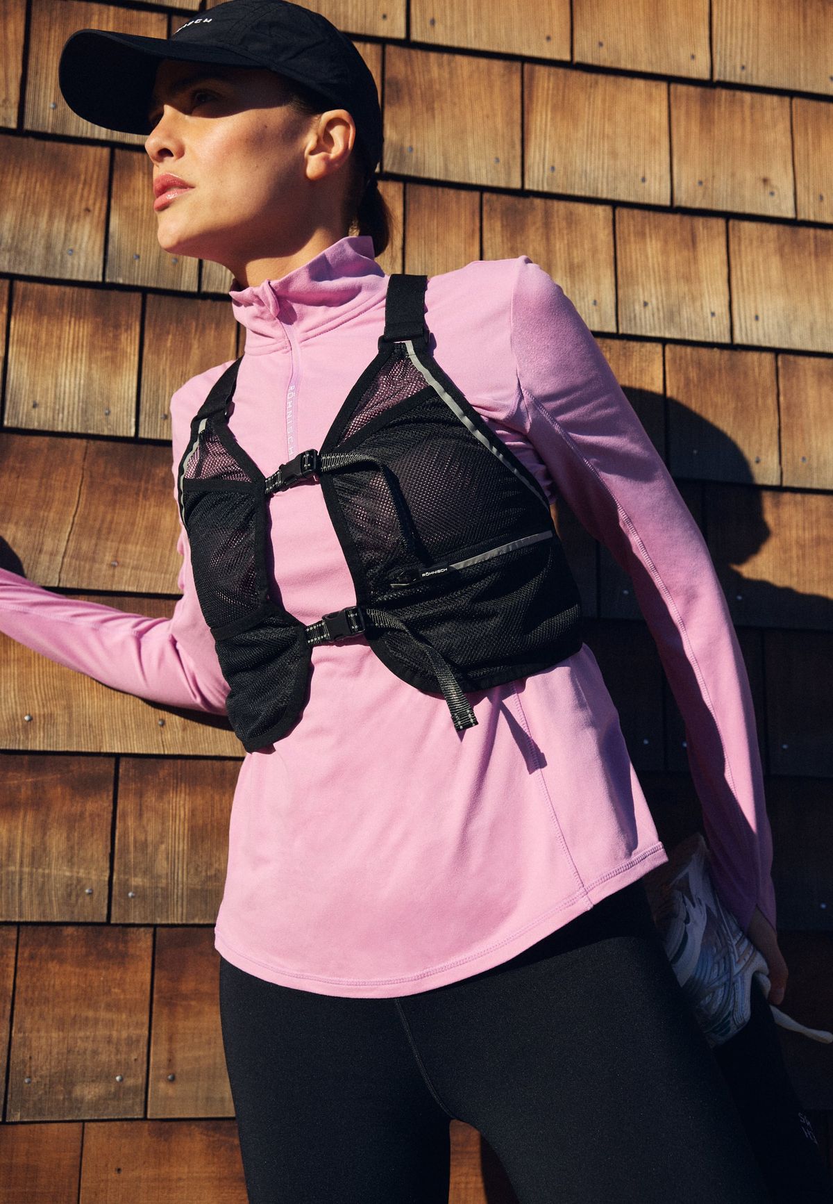 Glowy Running Vest, Black