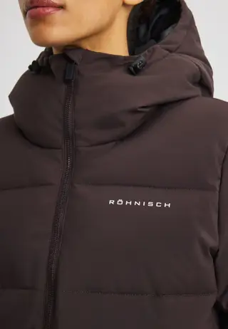 Short Puffer Jacket, Dark Brown