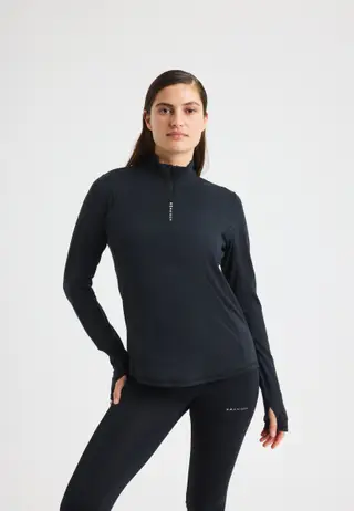 Layering Half Zip, Black