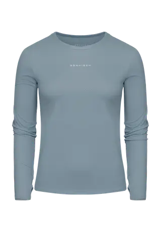 Jacquard Long Sleeve Top, Stormy Sea