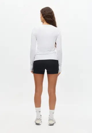 Jacquard Long Sleeve Top, White