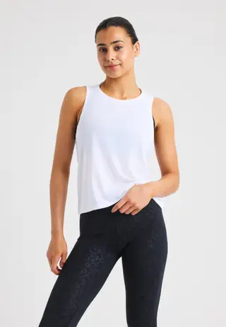 Clara Cropped Tank, White