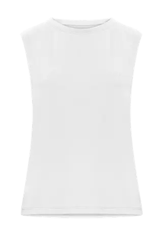Clara Cropped Tank, White