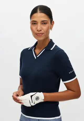 Swing Knitted Poloshirt, Navy
