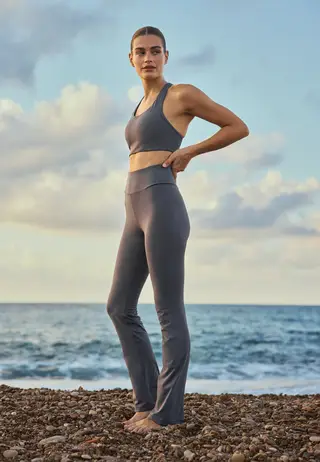 Legacy Flare High Waist Tights, Smoky Lavender