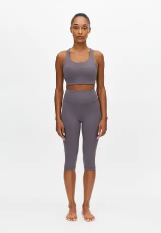 Legacy High Waist Capri Tights, Smoky Lavender