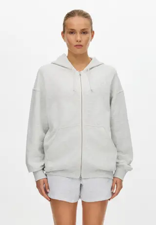 Champ Zip Hoodie, Grey Melange