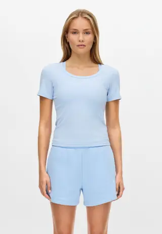 Rib Drymotion Tee, Chambray Blue