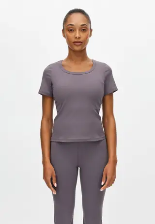 Rib Drymotion Tee, Smoky Lavender