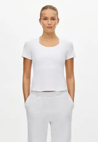Rib Drymotion Tee, White
