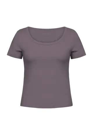 Rib Drymotion Tee, Smoky Lavender