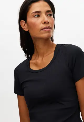 Rib Drymotion Tee, Black