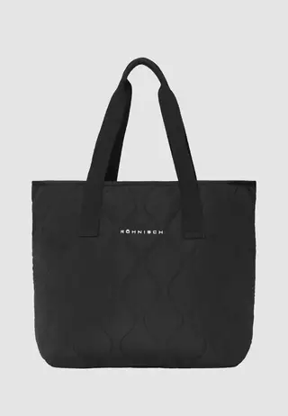 Quilt Tote Bag, Black