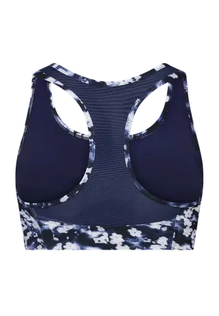 Printed Mesh Sportsbra, Indigo Bloom