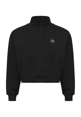Base Sweat Half Zip, Black