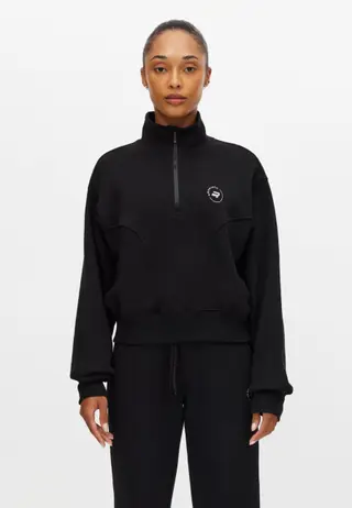 Base Sweat Half Zip, Black