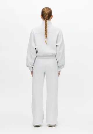 Base Sweat Half Zip, Light Grey Melange