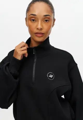 Base Sweat Half Zip, Black