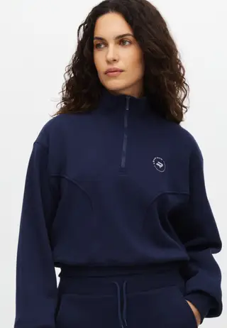 Base Sweat Half Zip, Indigo