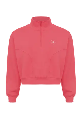 Base Sweat Half Zip, Fruit Dove
