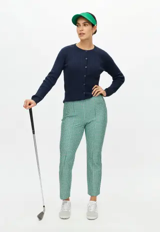 Clubhouse Highwater Slacks, Minicheck Green